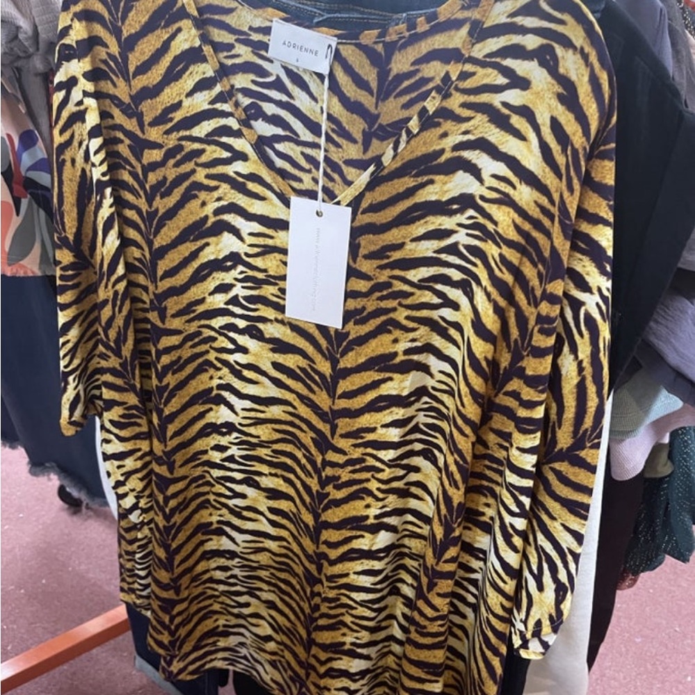Adrienne tiger print top